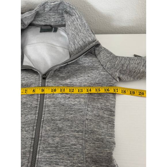 Athleta Womens Grey Hooded Full Zip Jacket Size Small Workout - Picture 5 of 7
